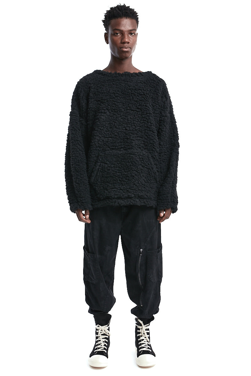 BLACK WOOL JUMPER