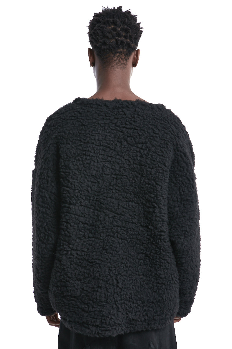 BLACK WOOL JUMPER