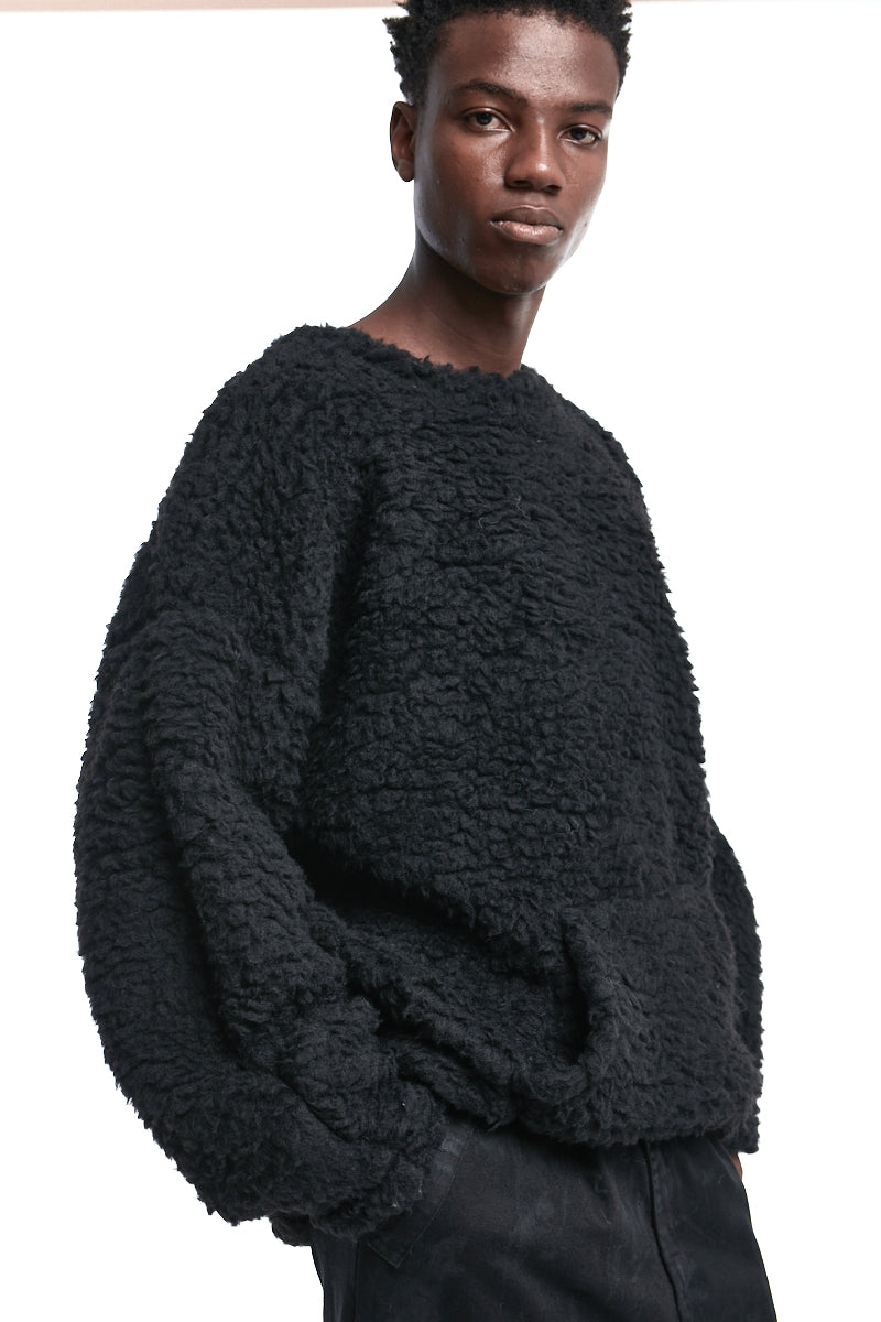 BLACK WOOL JUMPER