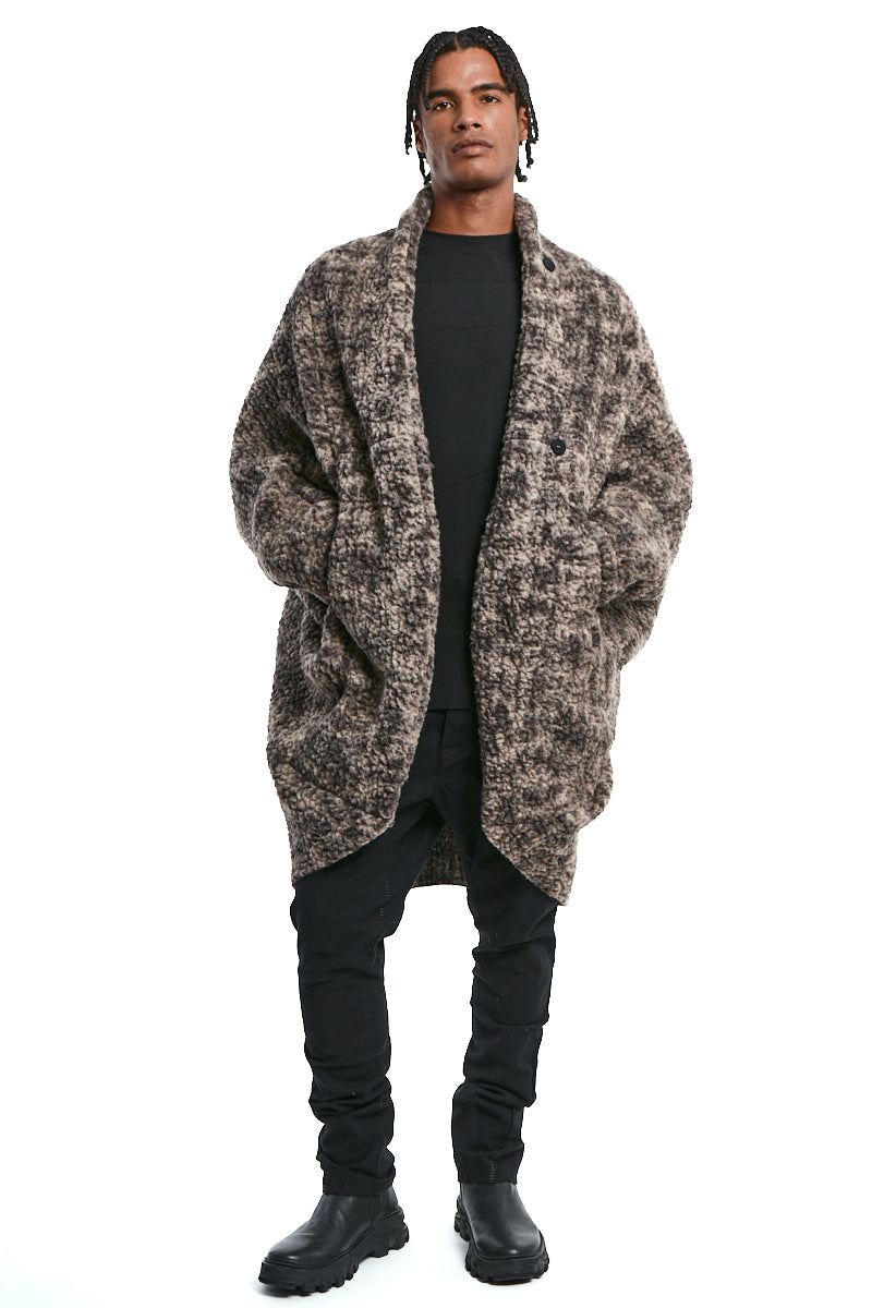 BEIGE UNISEX WOOL OVER JACKET