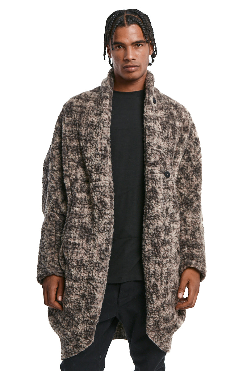 BEIGE UNISEX WOOL OVER JACKET