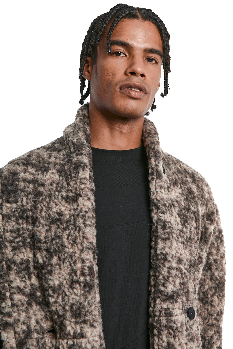 BEIGE UNISEX WOOL OVER JACKET
