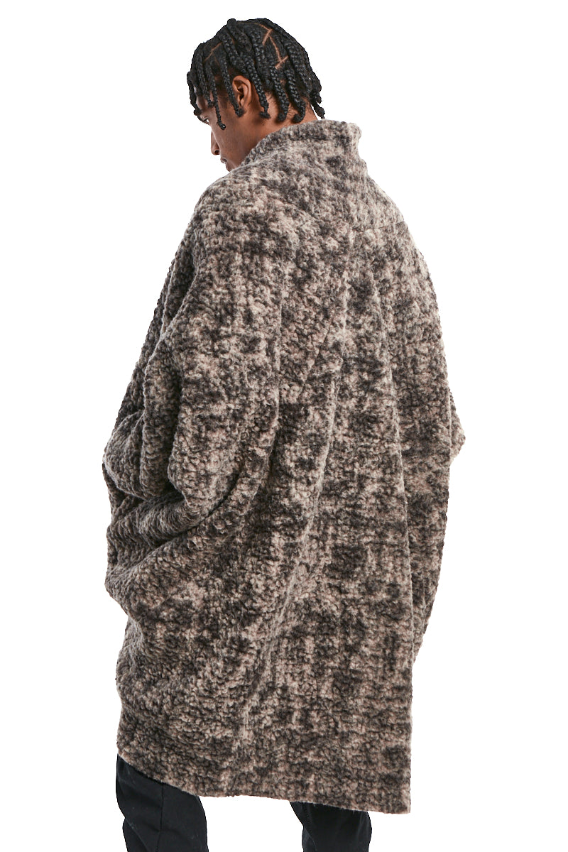 BEIGE UNISEX WOOL OVER JACKET
