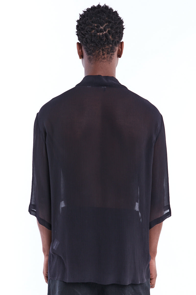BLACK CREPE SHIRT