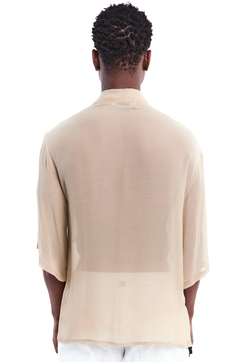BEIGE CREPE SHIRT