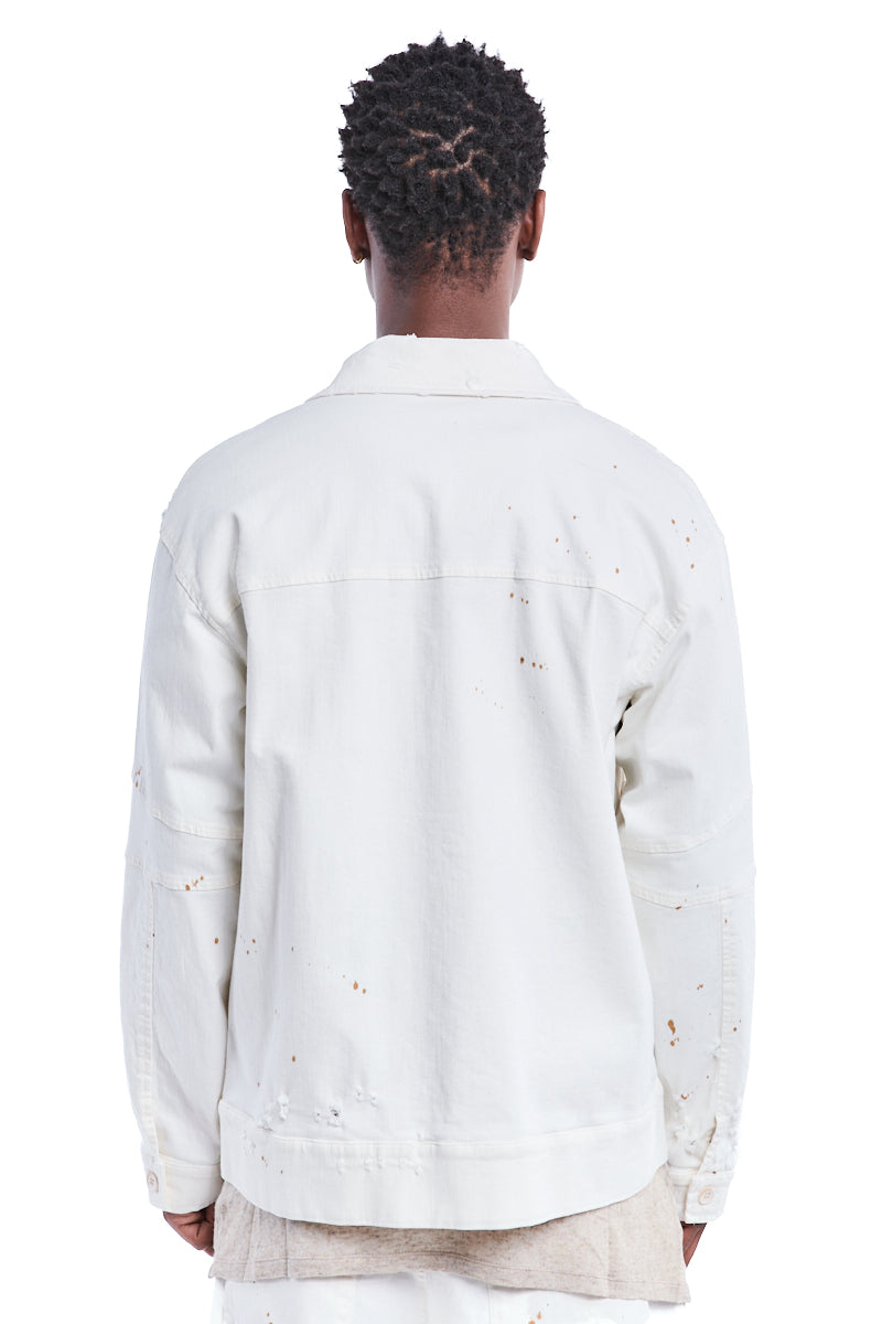 DIRTY WHITE STRETCH OVER JACKET