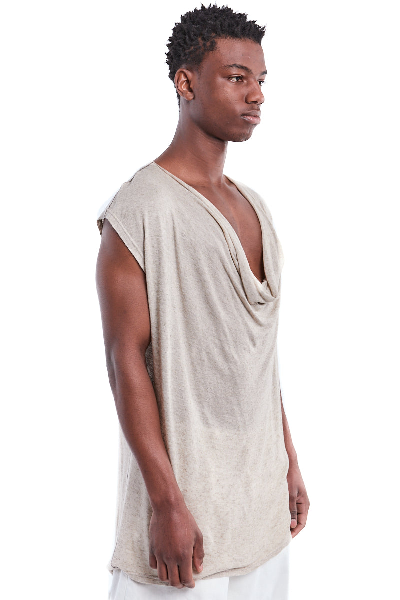 SAND DRAPED LOW-CUT TOP