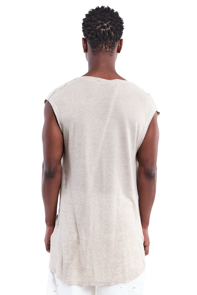 SAND DRAPED LOW-CUT TOP