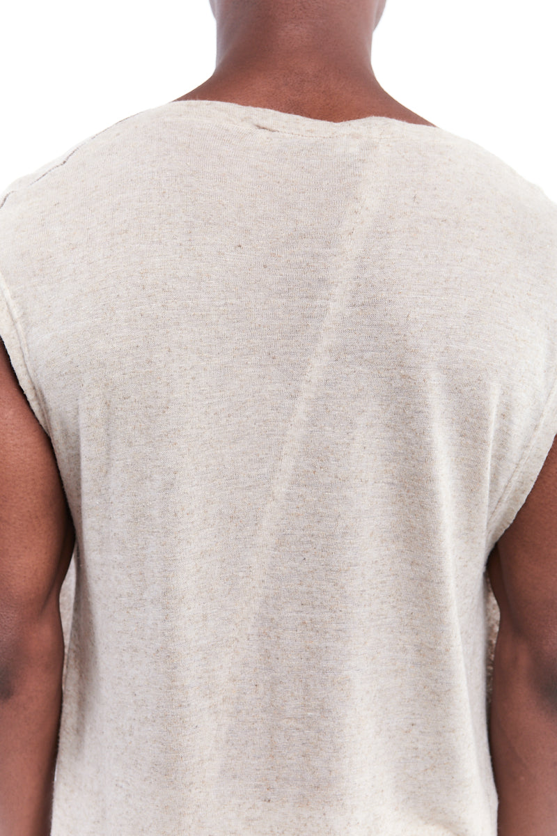 SAND DRAPED LOW-CUT TOP