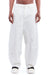 DIRTY WHITE STRETCH WIDE PANTS