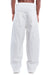 DIRTY WHITE STRETCH WIDE PANTS