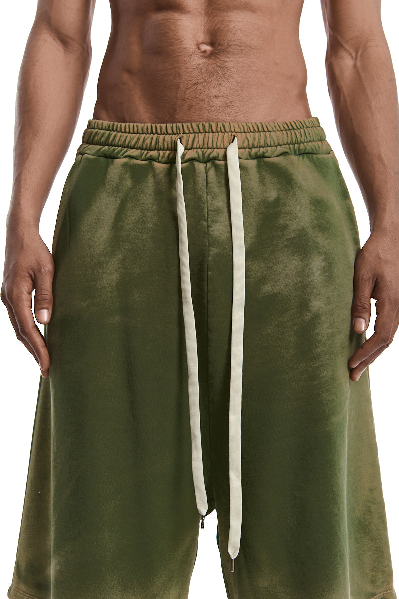 SOLARIZED GREEN SWEAT SHORTS