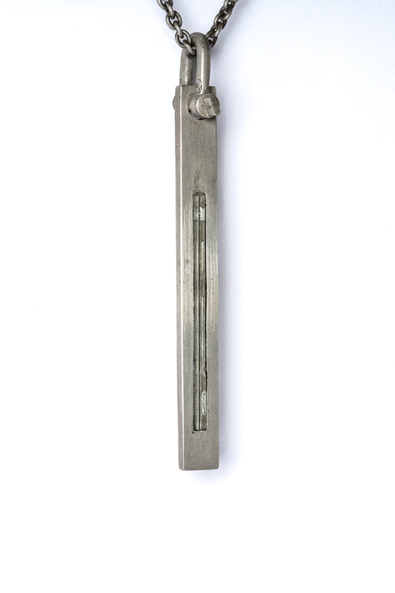 PLATE NECKLACE | U-Bolt Var., Adaptation, Aquamarine, DA+AQU