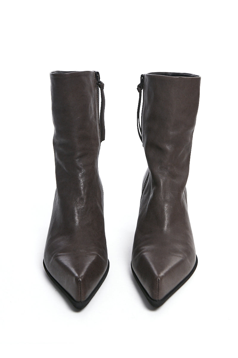COLD BROWN LAMB LEATHER BOOTS