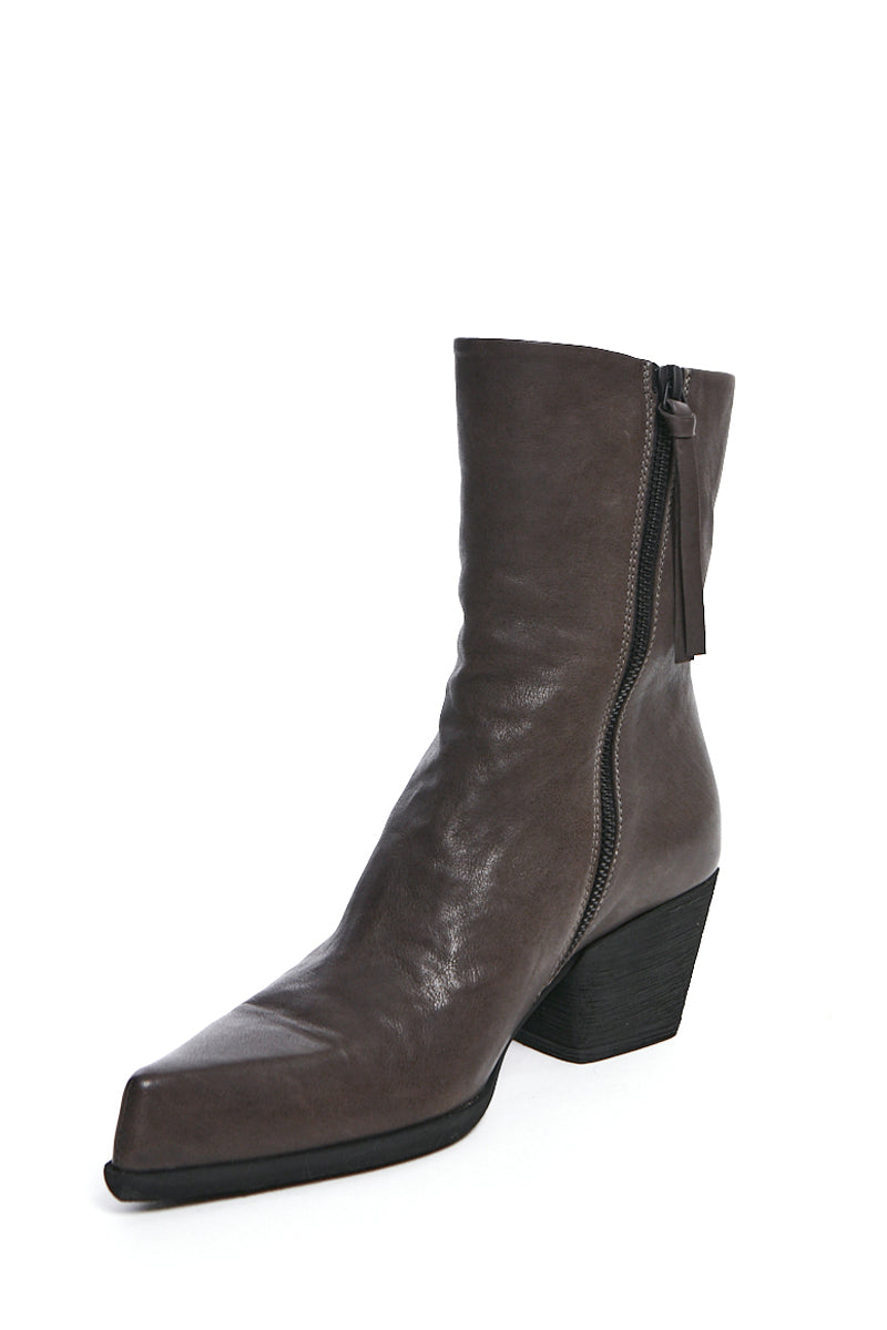 COLD BROWN LAMB LEATHER BOOTS
