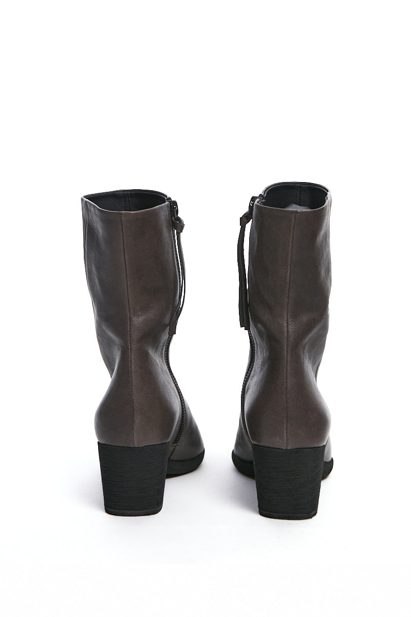COLD BROWN LAMB LEATHER BOOTS