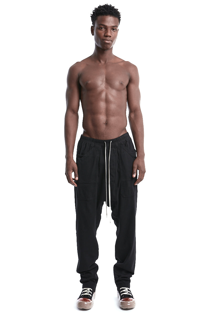 BLACK CLASSIC CARGO DRAWSTRING PANTS | RIG