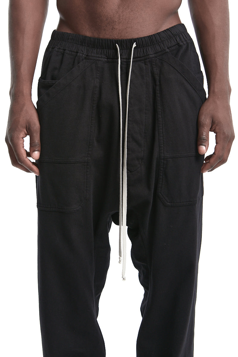 BLACK CLASSIC CARGO DRAWSTRING PANTS | RIG