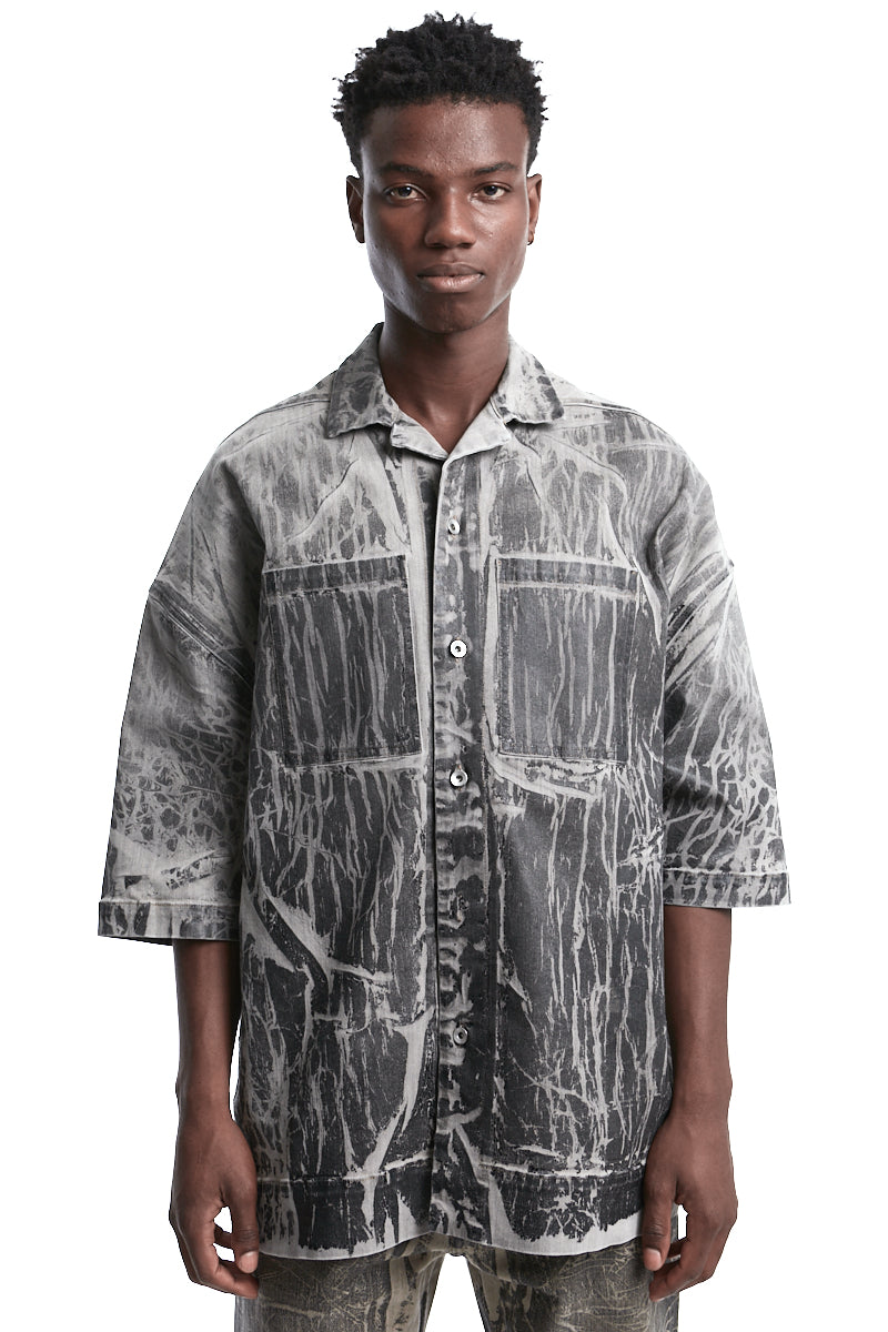 Rick Owens DRKSHDW | Shop Online | Washed Foil Magnum Tommy Shirt