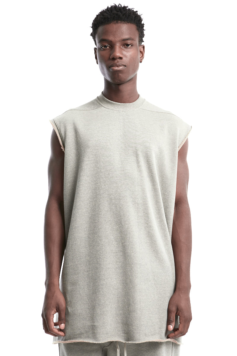 MELANGE GREY TARP TEE