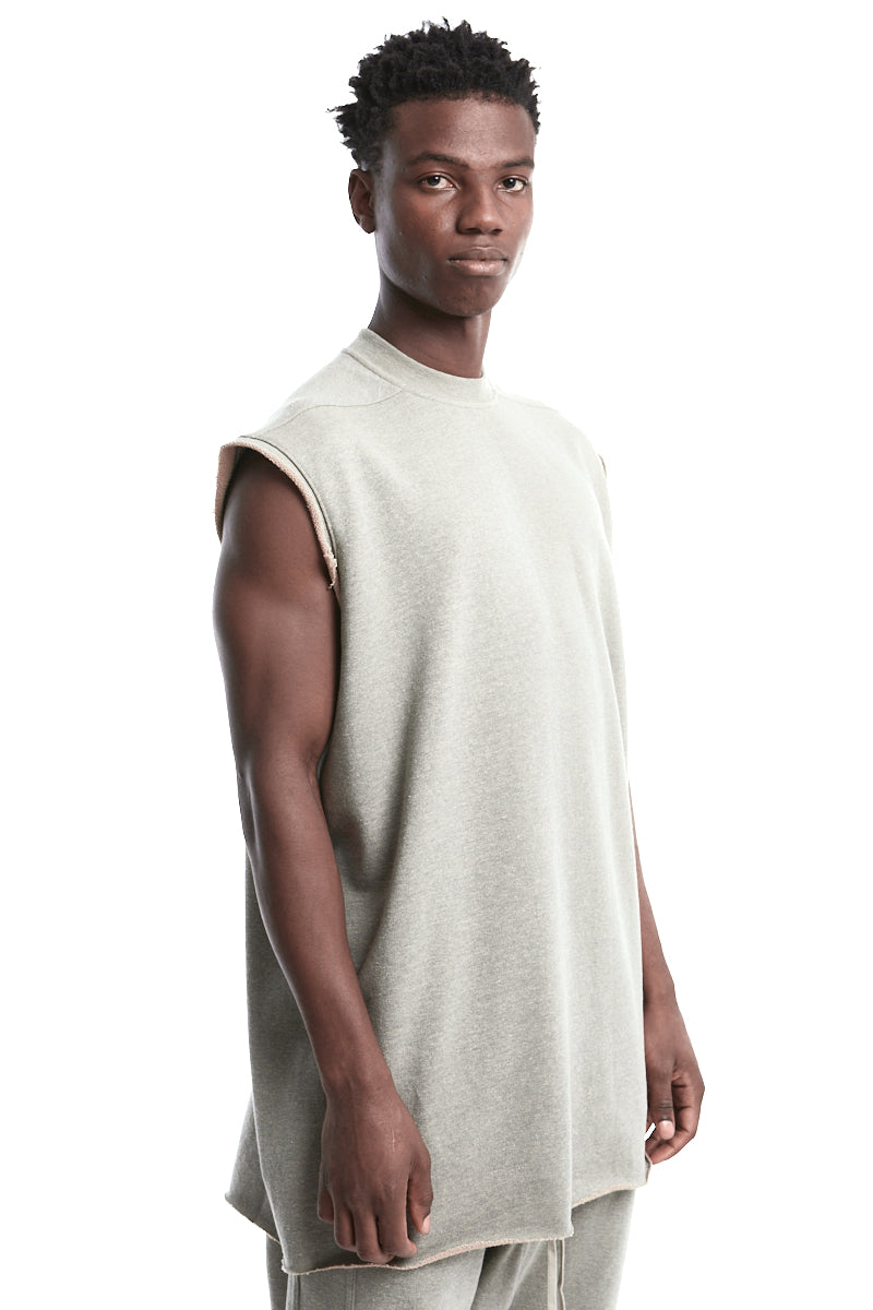 MELANGE GREY TARP TEE