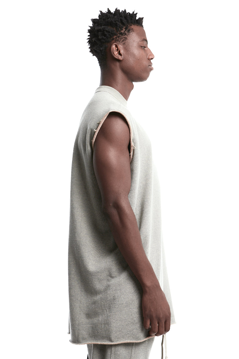 MELANGE GREY TARP TEE