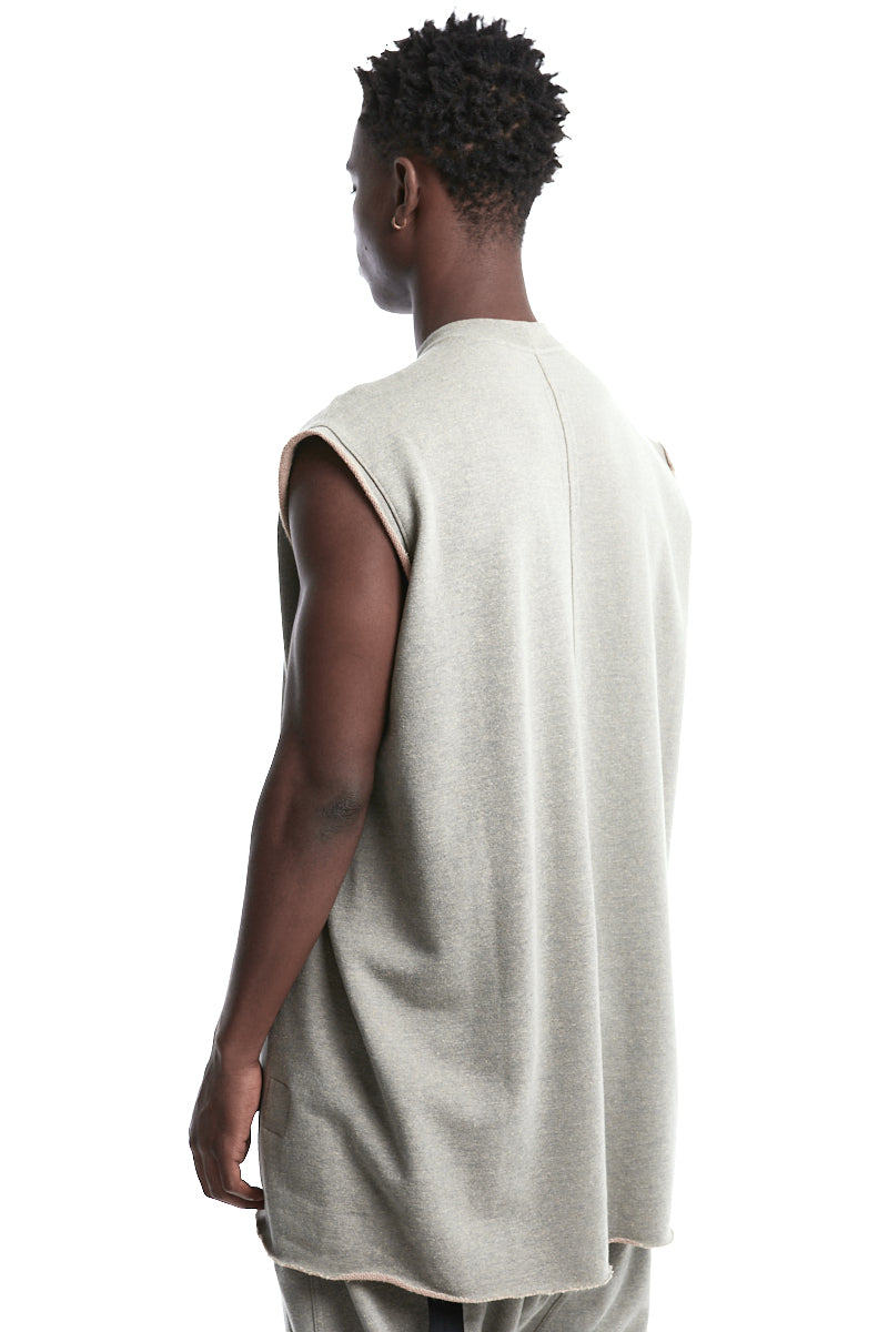 MELANGE GREY TARP TEE