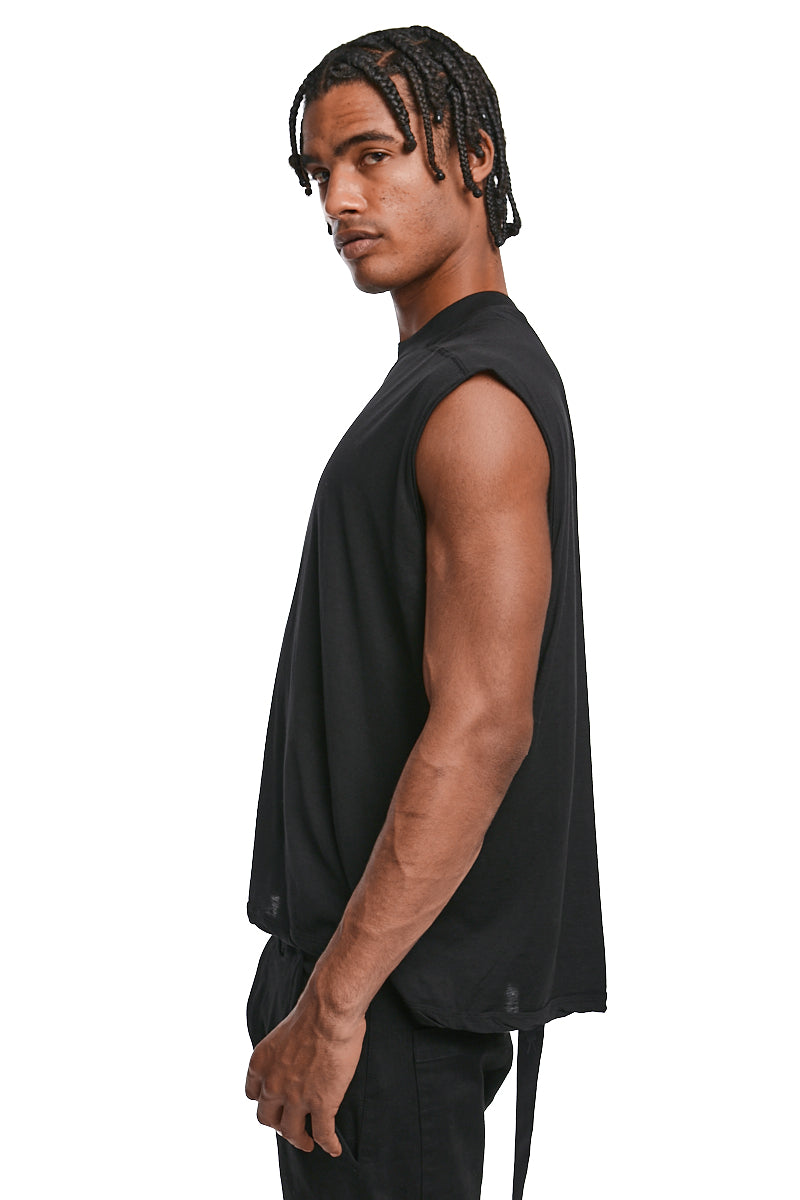 BLACK CROPPED TARP T