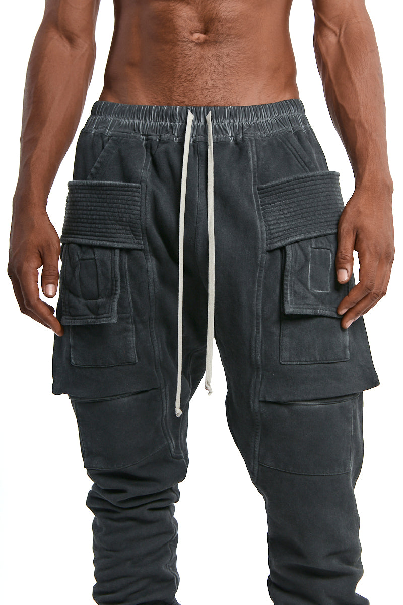 FADED BLACK CREATCH PANTS