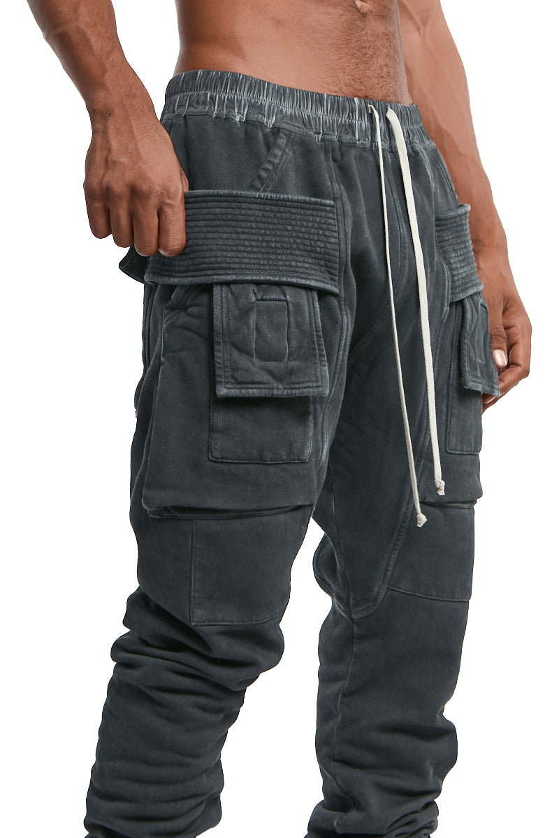 FADED BLACK CREATCH PANTS