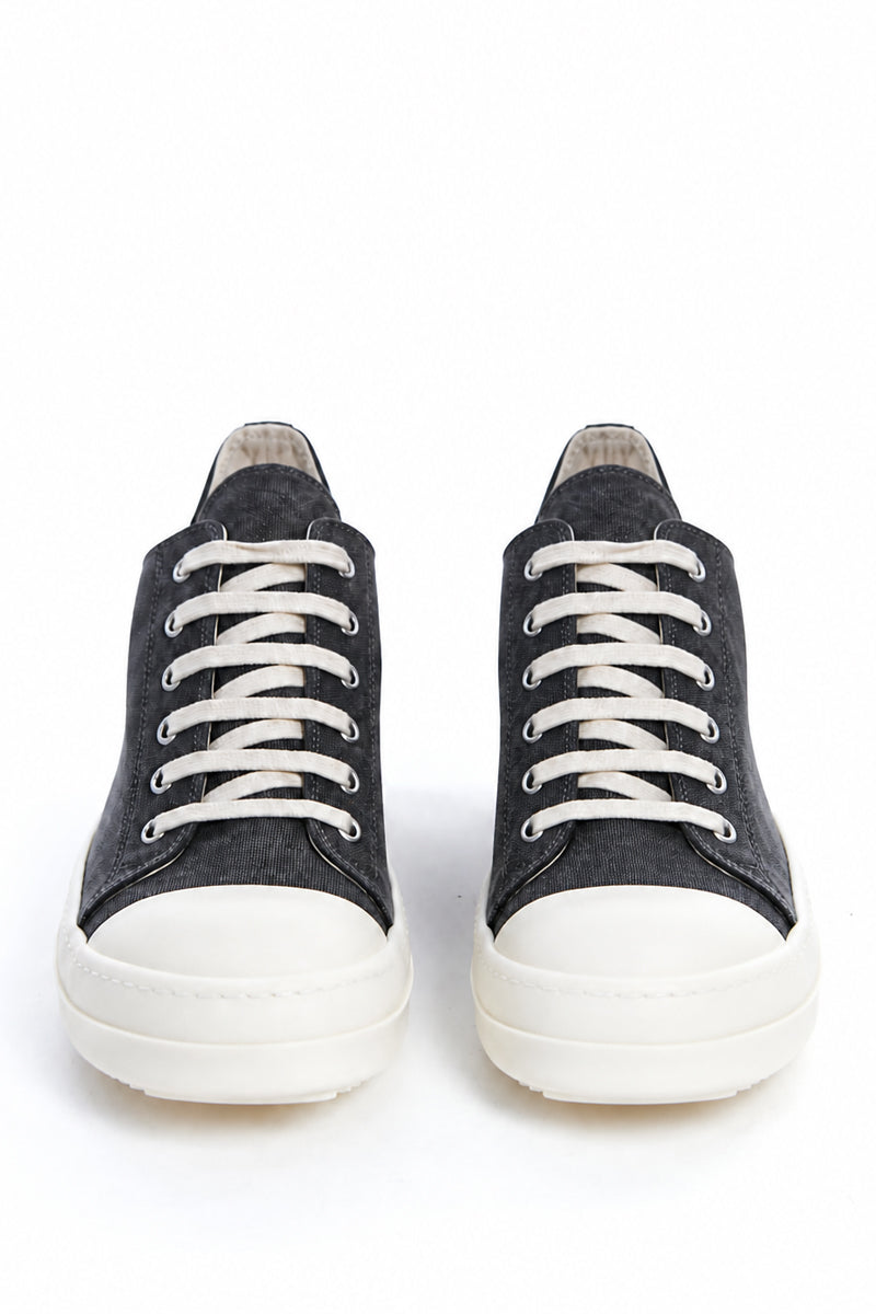 GRAVEL OVERDYED DENIM LOW SNEAKS