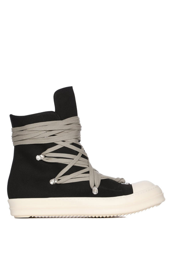 靴 Rick Owens DRKSHDW FW25 MEGALACE SNEAKS Rick Owens DRKSHDW | Shop Online | Black Megalace Sneaks - Aleluya