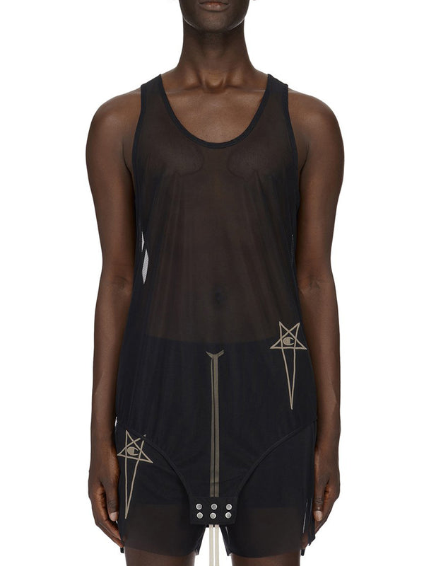 Rick Owens x Champion | Shop Online | SS24 | Mesh Basketball Tank