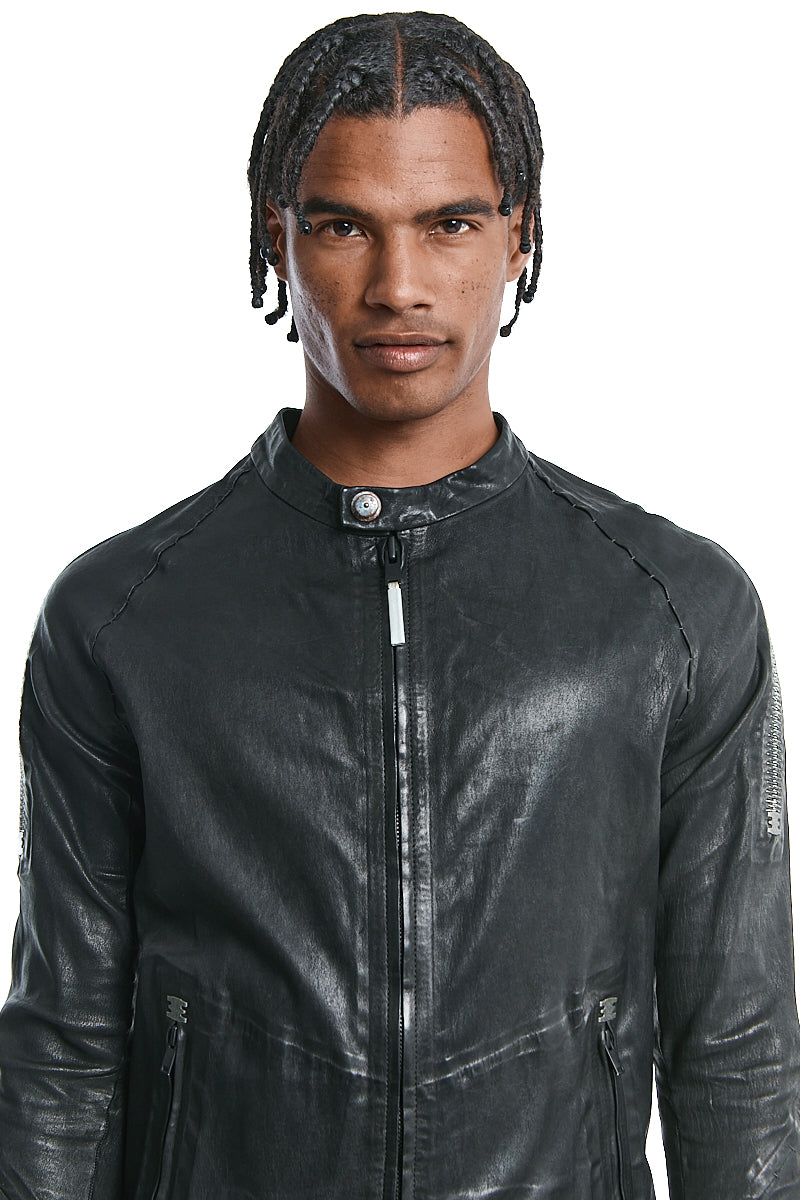 AZYMUTE-NEO STRETCH LEATHER JACKET