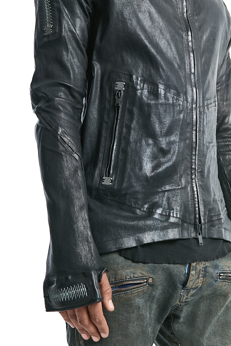 AZYMUTE-NEO STRETCH LEATHER JACKET