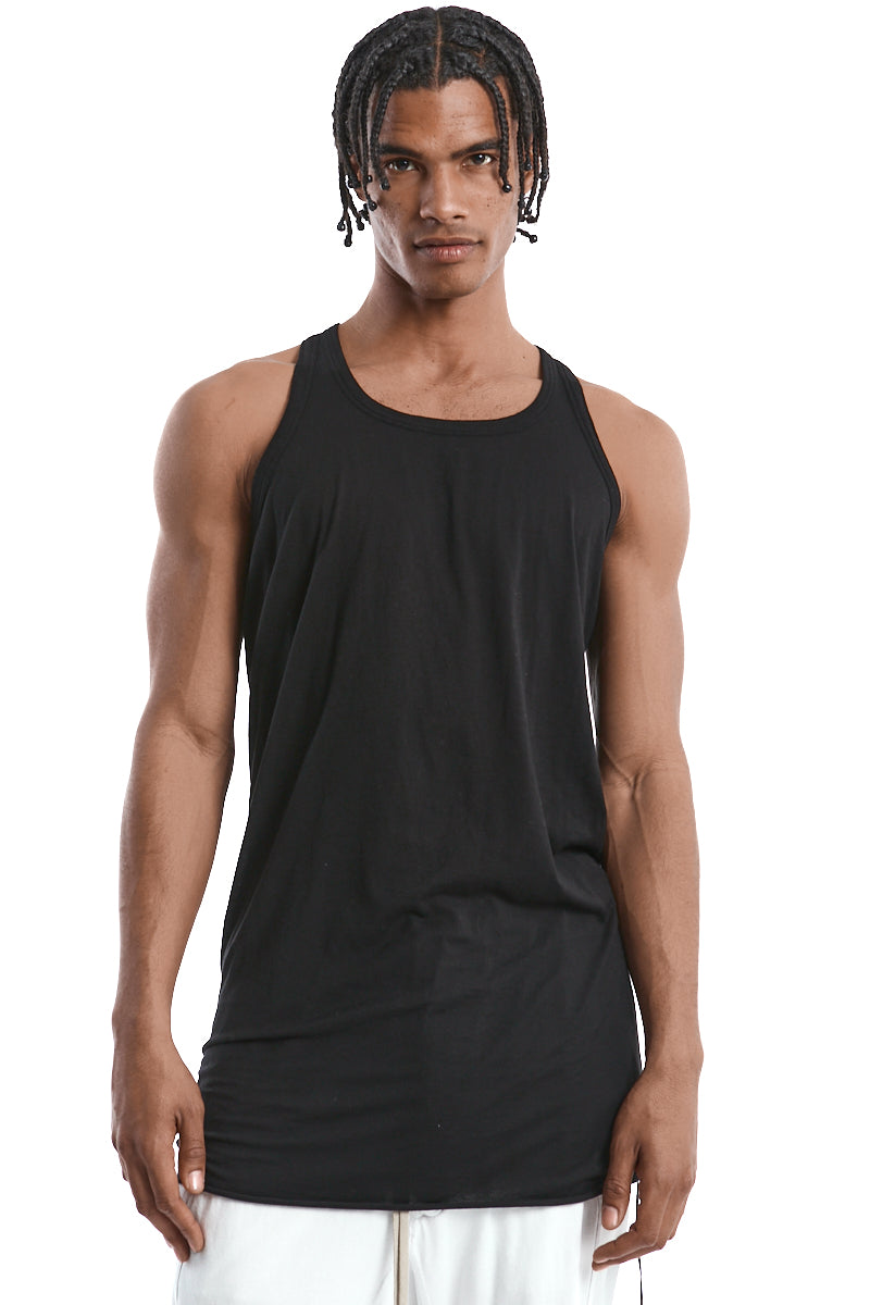 BLACK LOOSE TANK TOP