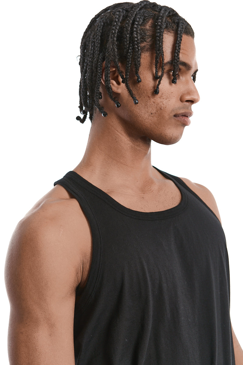 BLACK LOOSE TANK TOP