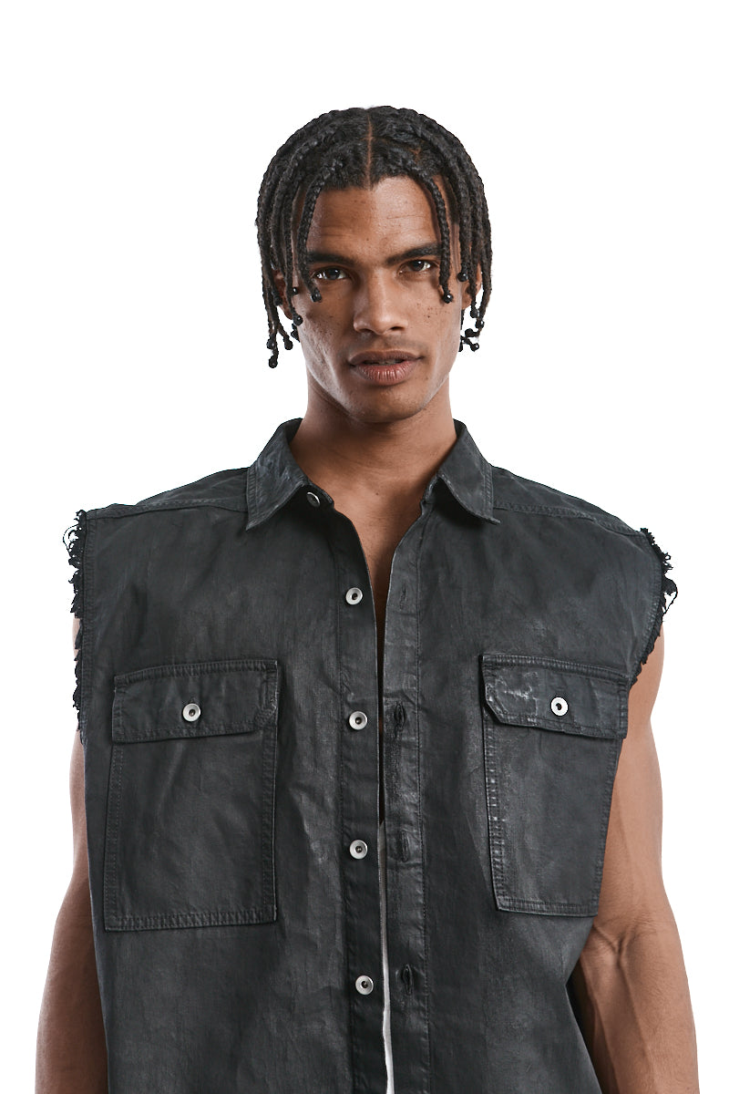 BLACK JUMBO OUTER-SHIRT