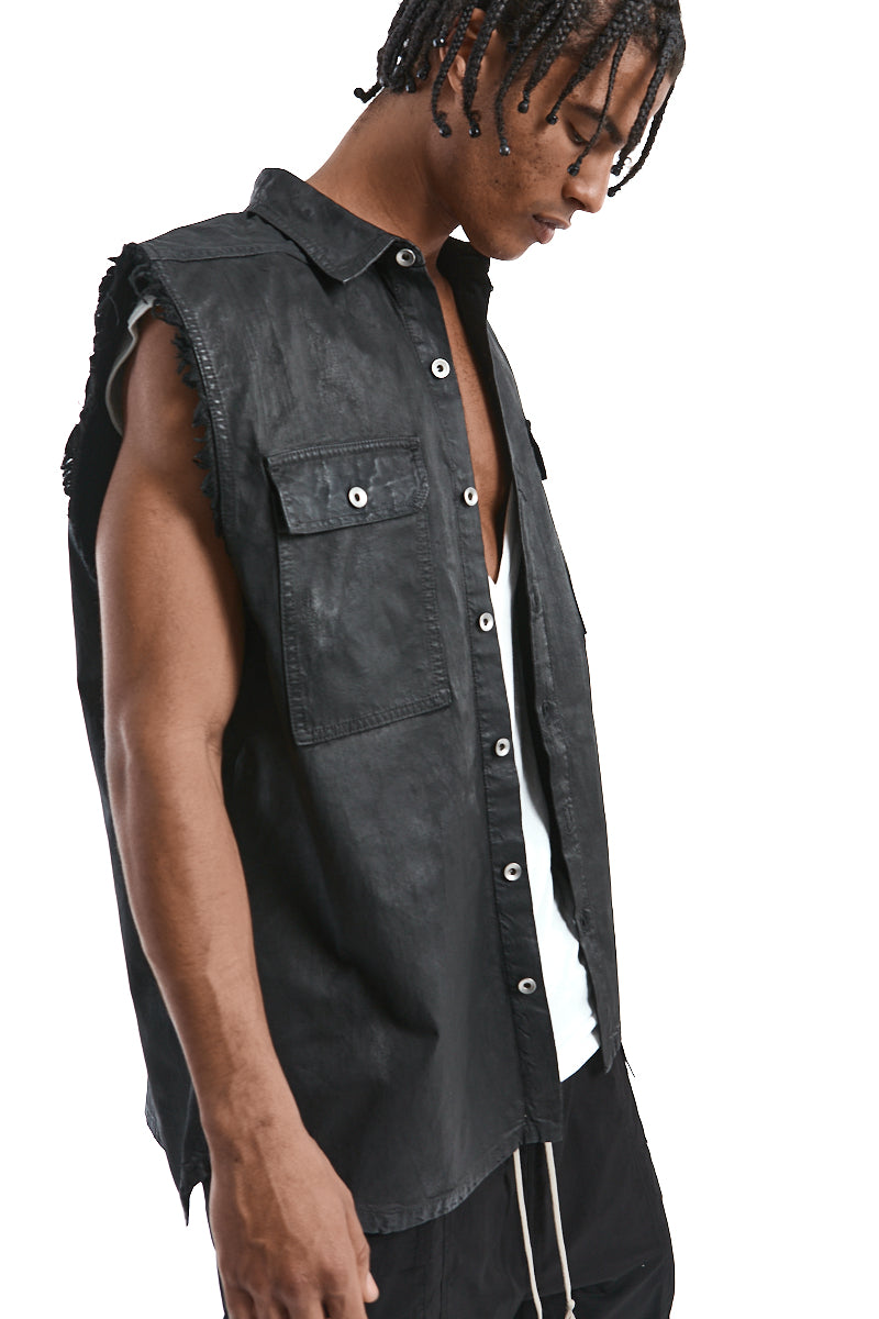 BLACK JUMBO OUTER-SHIRT