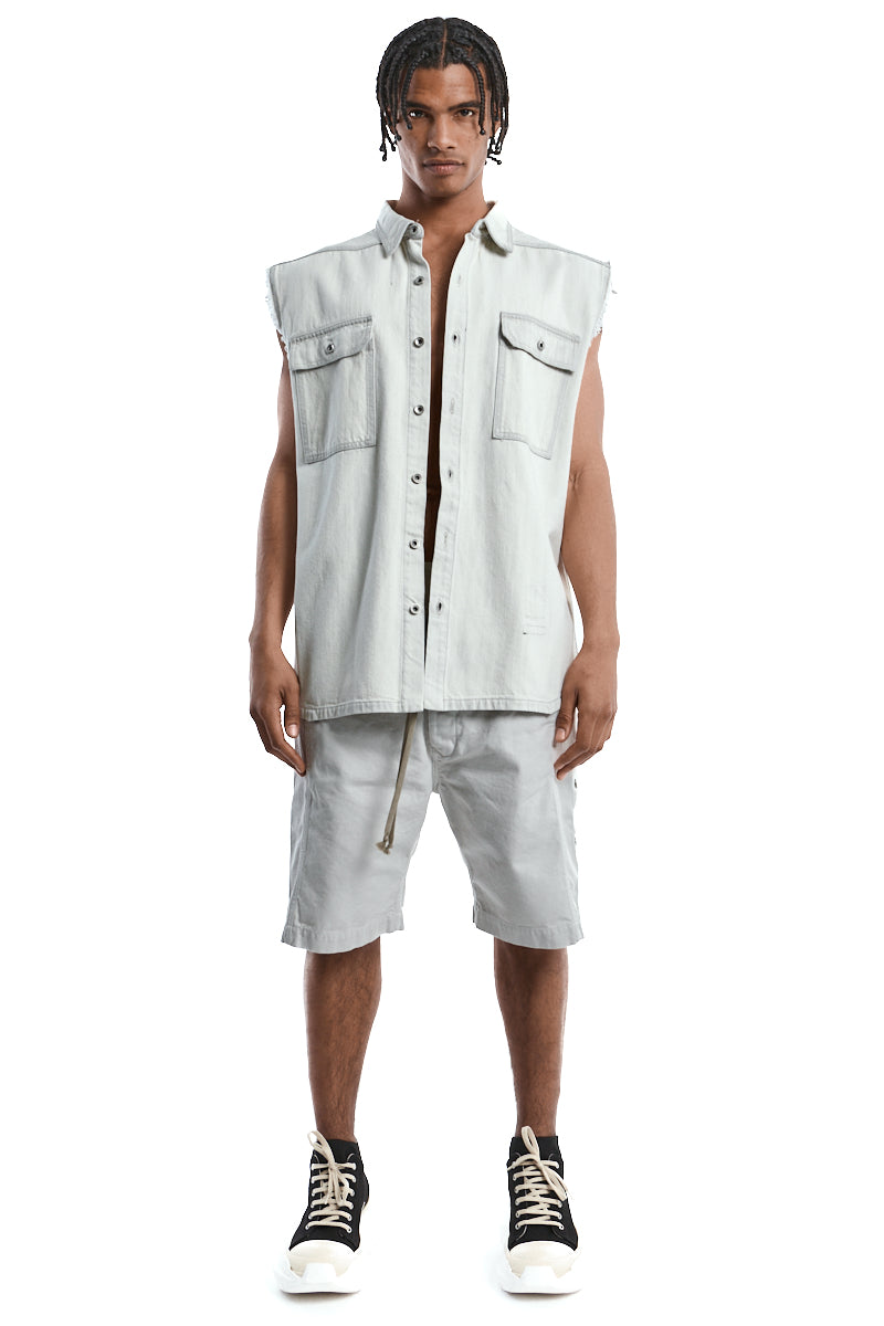 MILK WASH JUMBO OUTER-SHIRT