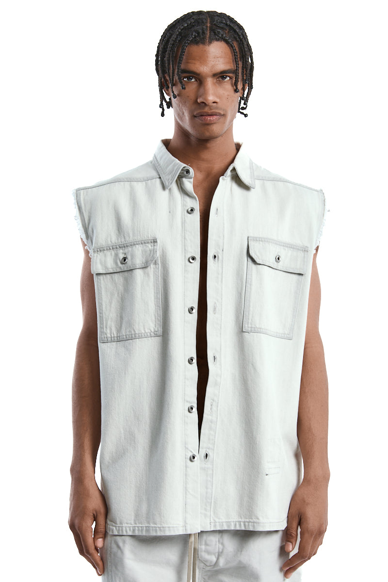 MILK WASH JUMBO OUTER-SHIRT