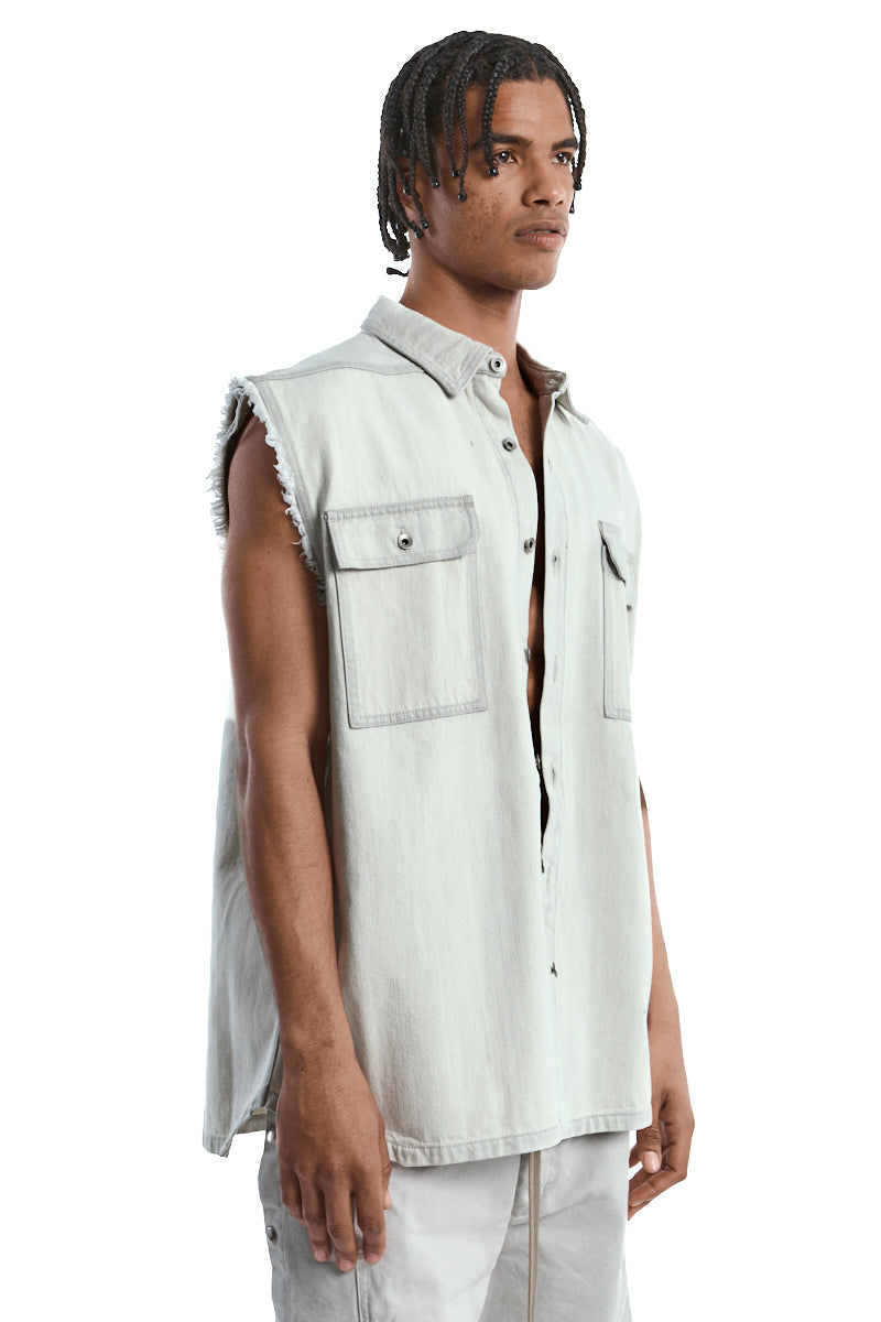 MILK WASH JUMBO OUTER-SHIRT