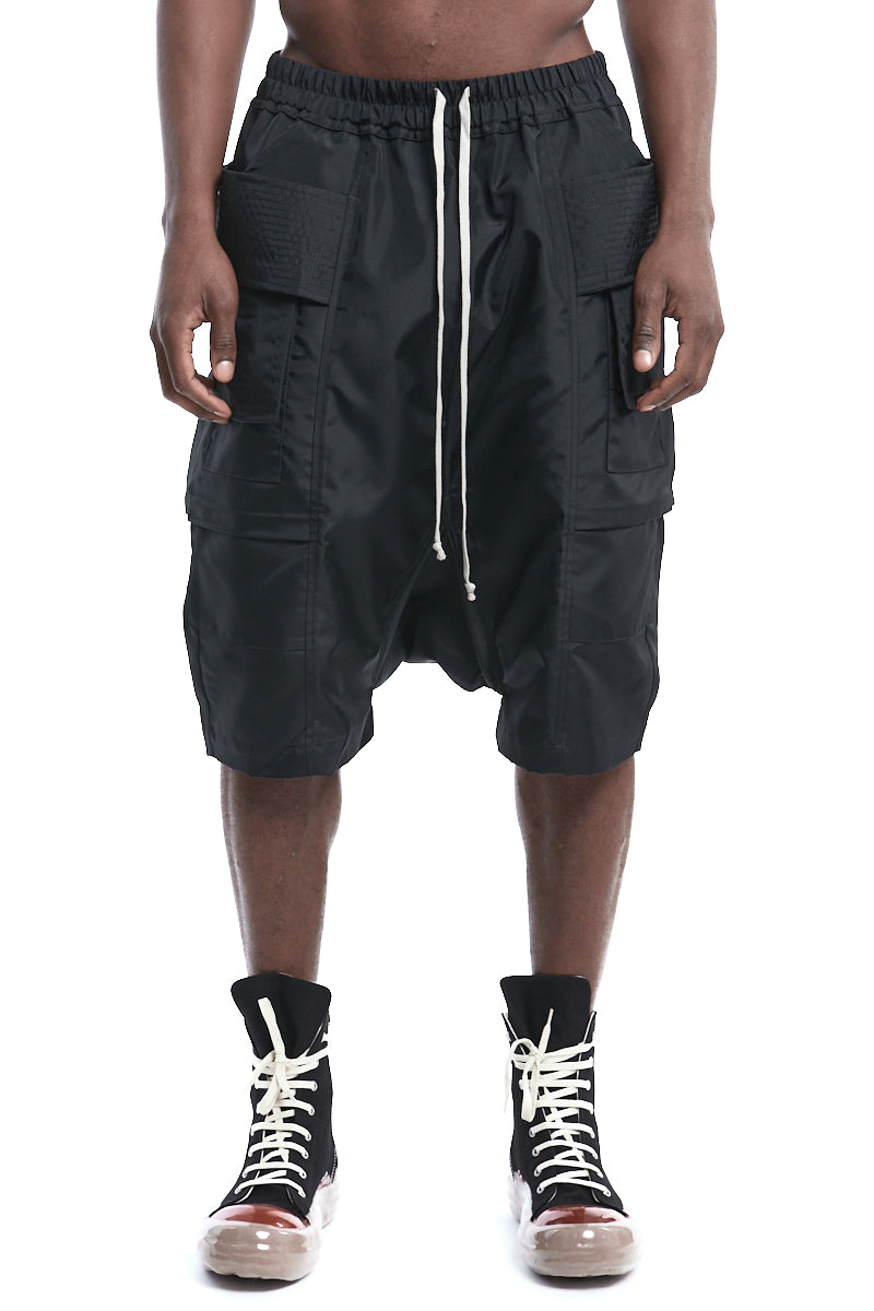 Rick Owens DARKSHADOW サルエルショーツ SAMPLE Rick Owens DRKSHDW | Shop Online | Black Creatch Shorts - Aleluya