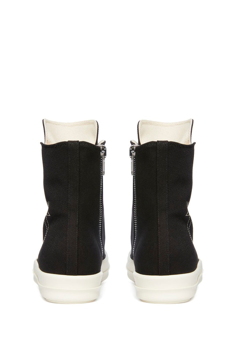 Rick Owens DRKSHDW | Shop Online | Black Pentastitch Denim Sneaks 