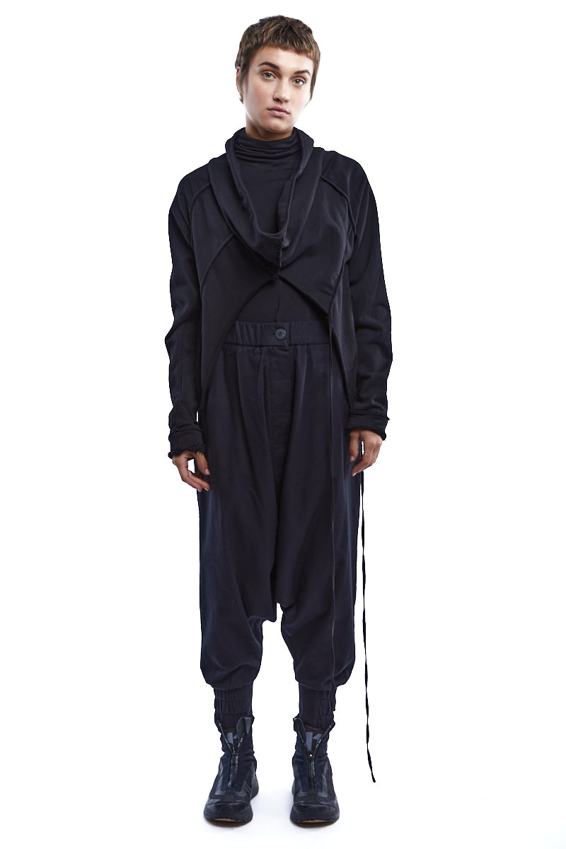 SWEAT JERSEY ASYMMERTIC JACKET