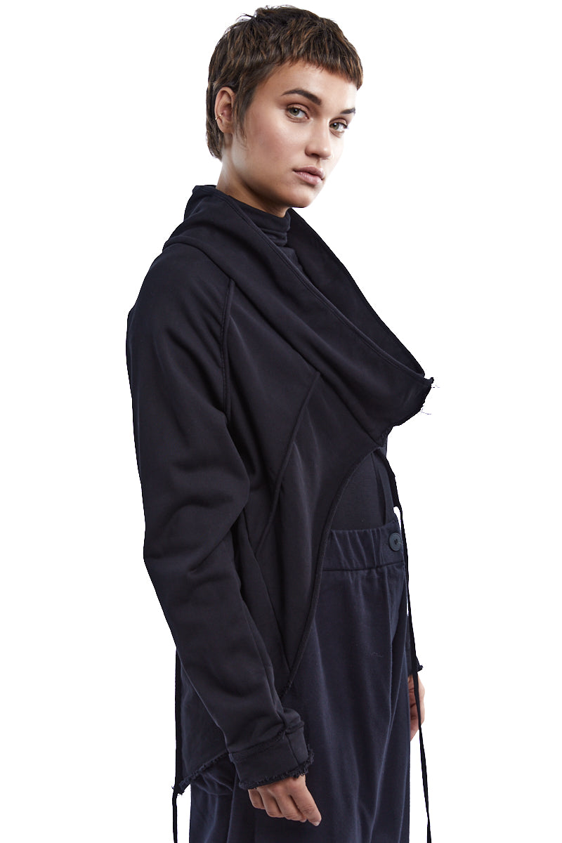 SWEAT JERSEY ASYMMERTIC JACKET