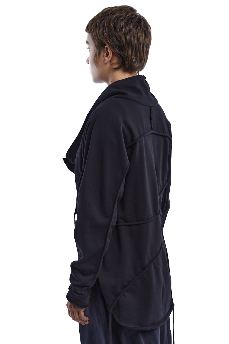SWEAT JERSEY ASYMMERTIC JACKET