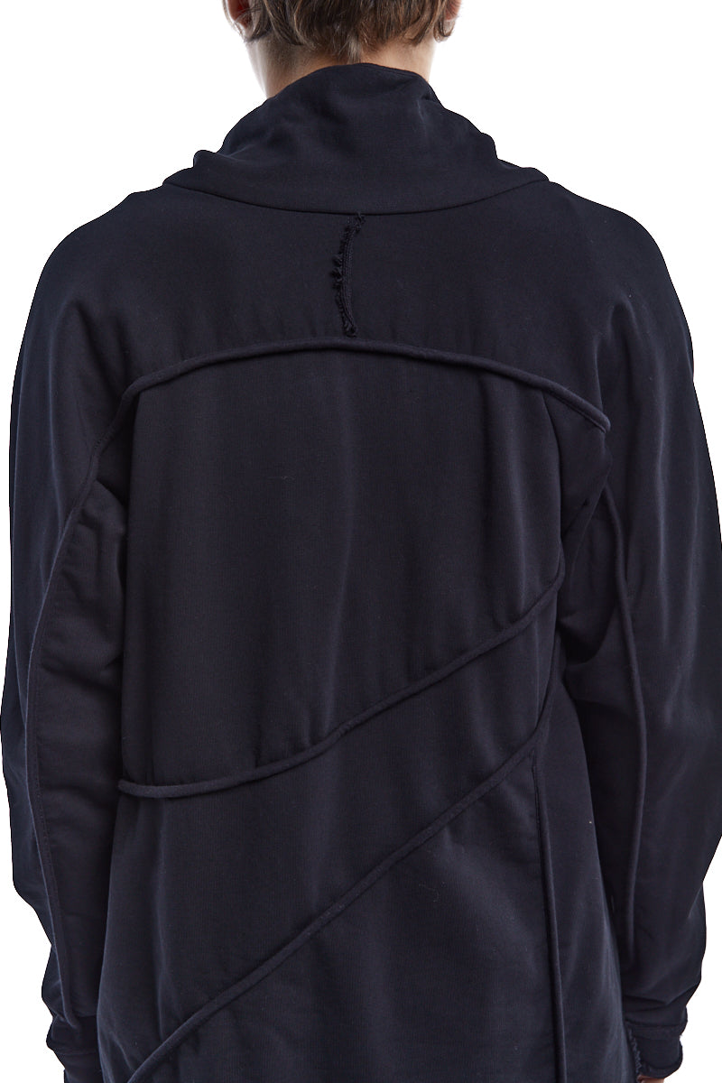SWEAT JERSEY ASYMMERTIC JACKET