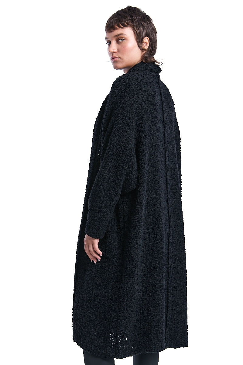 BOUCLE WOOL KNIT CARDIGAN