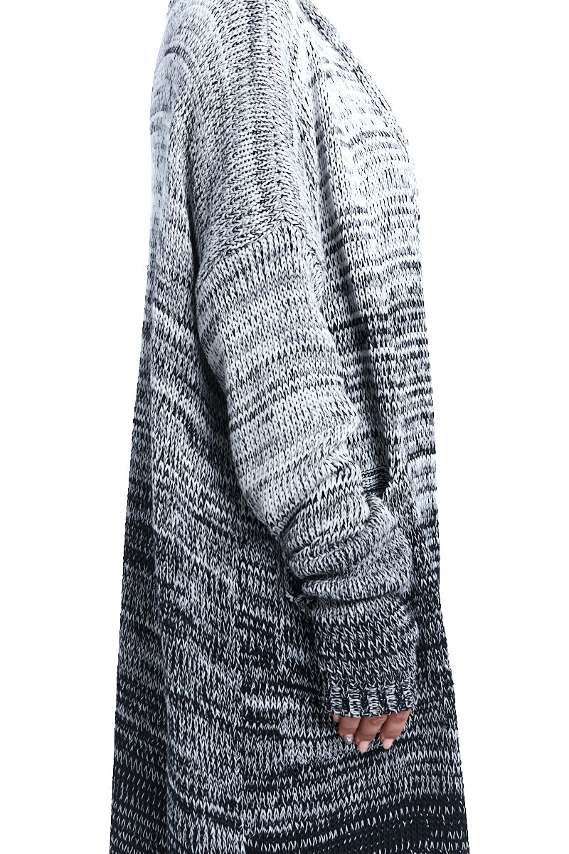 PEARL CHUNKY COTTON KNITTED CARDIGAN